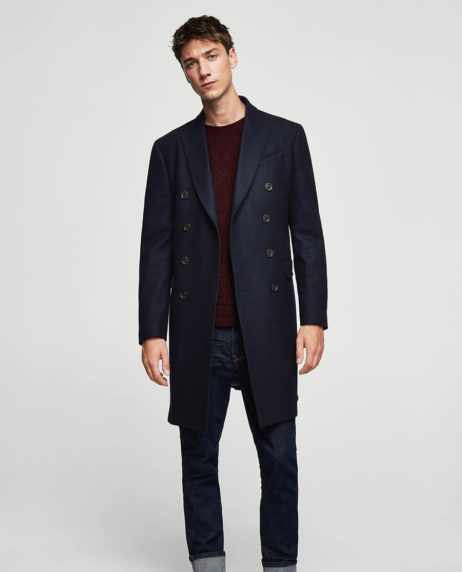Navy Light Cash Wool